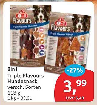 8in1 Triple Flavours Hundesnack, verschiedene Sorten