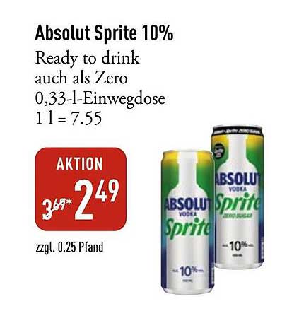 Absolut Sprite 10%