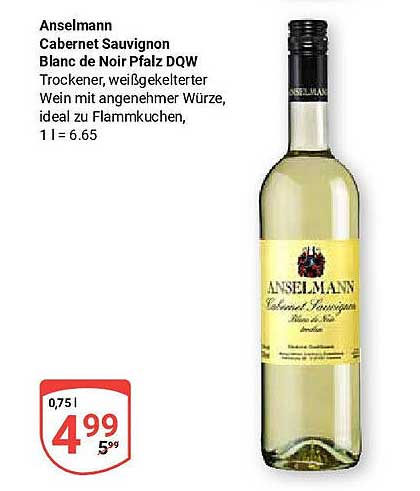 Anselmann Cabernet Sauvignon Blanc de Noir Pfalz DQW