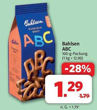 Bahlsen ABC Russisch Brot 100-g-Packung