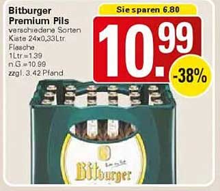 Bitburger Premium Pils im 24er-Kasten