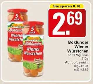 Böklunder Wiener Würstchen 5er im Glas