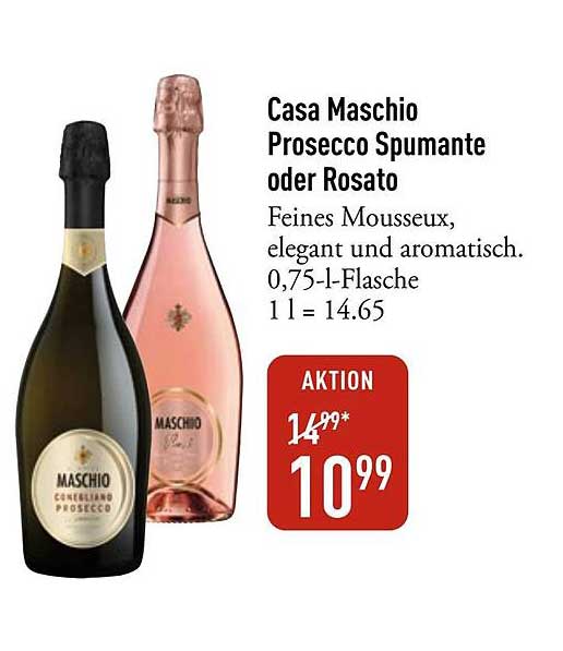Casa Maschio Prosecco Spumante oder Rosato