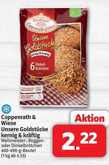 Coppenrath & Wiese Unsere Goldstücke kernig & kräftig 6 Dinkel-Brötchen