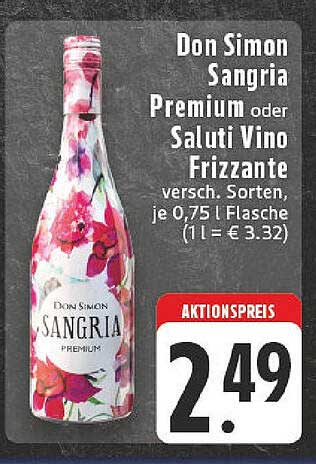 Don Simon Sangria Premium oder Saluti Vino Frizzante