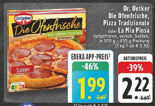 Dr. Oetker Die Ofenfrische, Pizza Tradizionale oder La Mia Pinsa