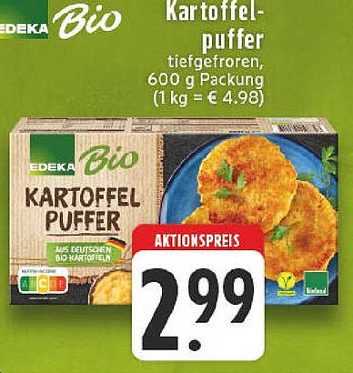 EDEKA Bio Kartoffelpuffer tiefgefroren, 600 g