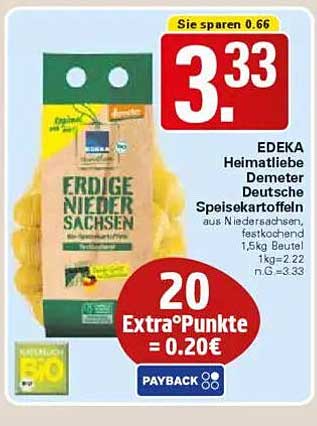 EDEKA Heimatliebe Demeter Deutsche Speisekartoffeln