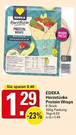 EDEKA Herzstücke Protein Wraps