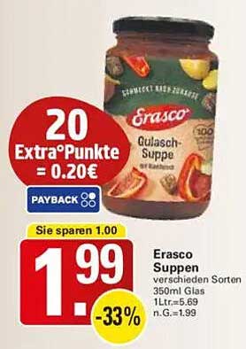 Erasco Gulasch-Suppe 350ml Glas