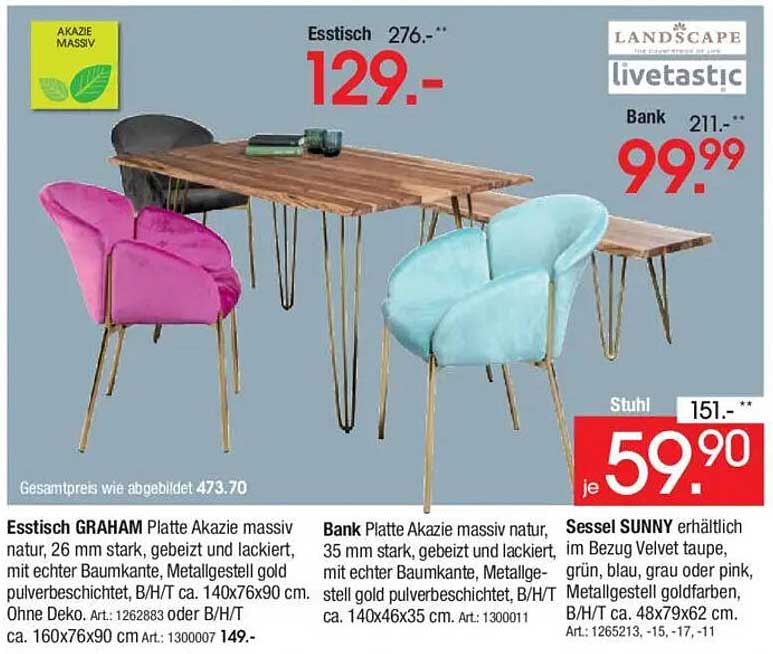 Essstuhl SUNNY im Bezug Velvet taupe, grün, blau, grau oder pink