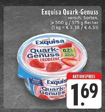 Exquisa Quark-Genuss Erdbeere 500 g