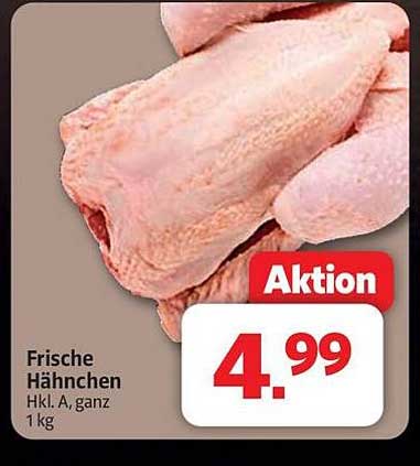 Frische Hähnchen Hkl. A, ganz 1 kg