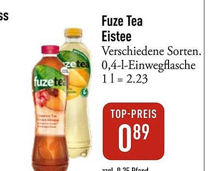 Fuze Tea Eistee – Verschiedene Sorten, 0,4-l-Einwegflasche