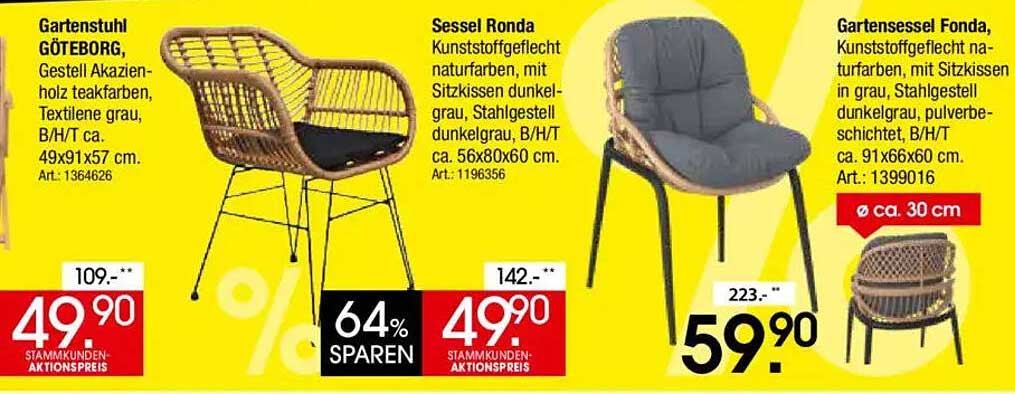 Gartenstuhl GÖTEBORG - jetzt nur 49,90 € statt 109,00 €