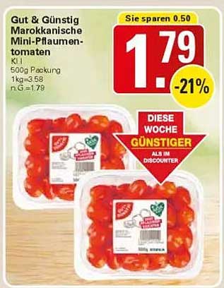Gut & Günstig Marokkanische Mini-Pfläumentomaten