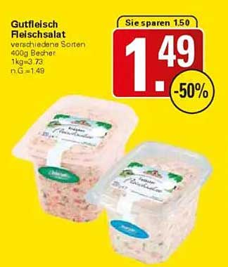 Gutfleisch Fleischsalat - verschiedene Sorten 400g Becher