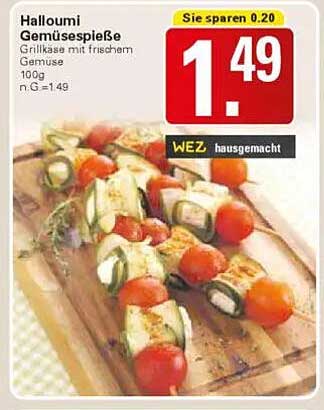 Halloumi Gemüsespieße - Grillkäse mit frischem Gemüse