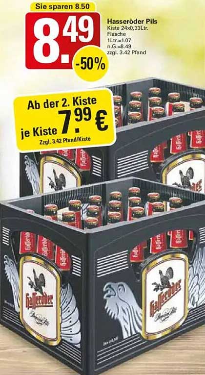 Hasseröder Pils Kiste 24x0,33Ltr.