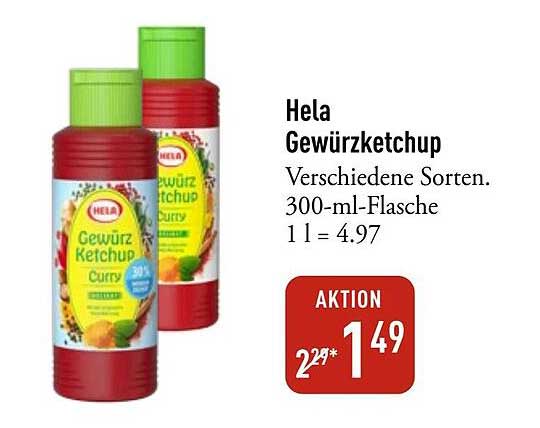 Hela Gewürzketchup - Verschiedene Sorten, 300-ml-Flasche