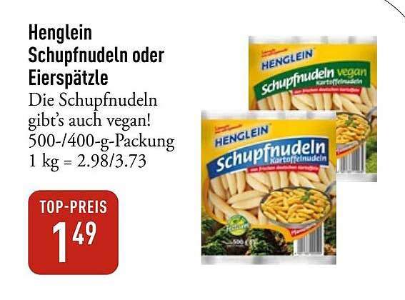 Henglein Schupfnudeln oder Eierspätzle