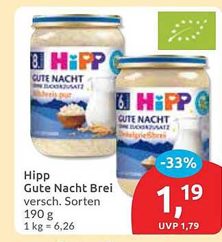 Hipp Gute Nacht Brei, verschiedene Sorten 190 g