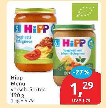 Hipp Menü – Spaghetti Bolognese 190 g