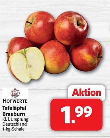 Hofwerte Tafeläpfel Braeburn 1-kg-Schale
