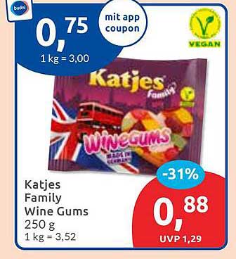 Katjes Family Wine Gums 250 g