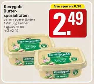 Kerrygold Butter-Spezialitäten 125/150g Becher