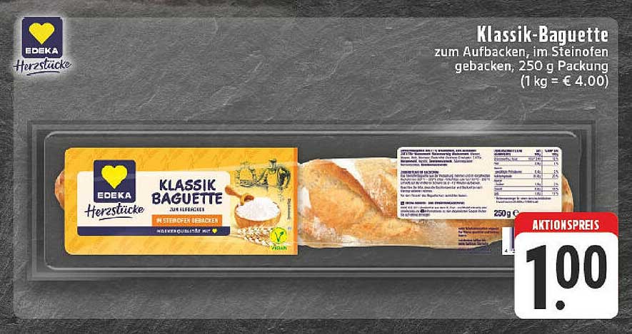 Klassik-Baguette zum Aufbacken, 250 g