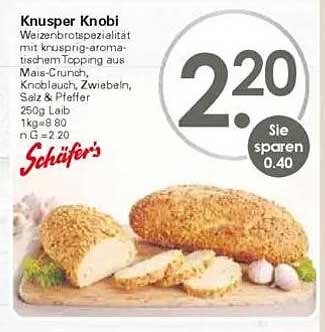 Knusper Knobi - Weizenbrotspezialität mit knusprigem Topping