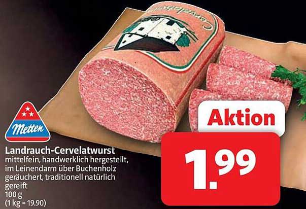 Landrauch-Cervelatwurst von Metten