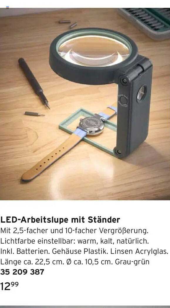 LED-Arbeitslupe mit Ständer