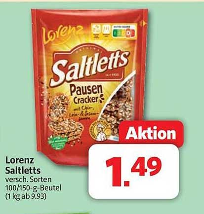 Lorenz Saltletts Pausencracker 100/150-g-Beutel