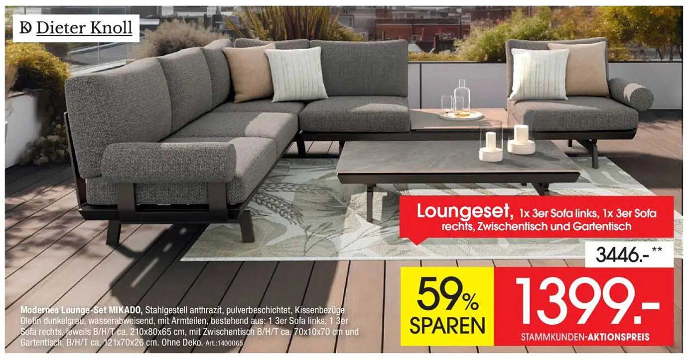 Lounge-Set MIKADO – Modernes Lounge-Erlebnis für Ihren Garten