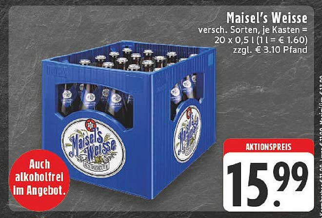 Maisel's Weisse - Verschiedene Sorten im Kästenangebot