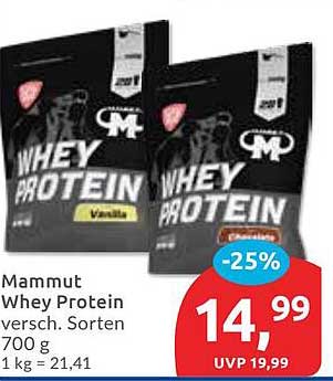 Mammut Whey Protein 700 g - Verschiedene Sorten