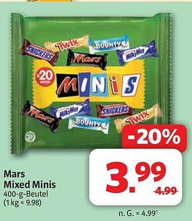 Mars Mixed Minis 400-g-Beutel