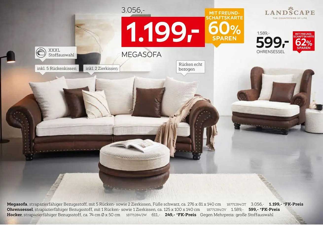 Megasofa mit 60% Ersparnis