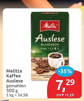 Melitta Kaffee Auslese gemahlen 500 g