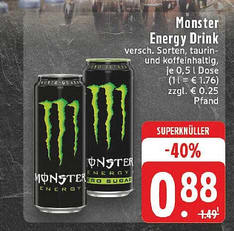 Monster Energy Drink 0,5 L - Verschiedene Sorten