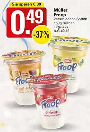 Müller Froop verschiedene Sorten 150g Becher