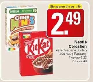 Nestlé Cerialen verschiedene Sorten 300-400g