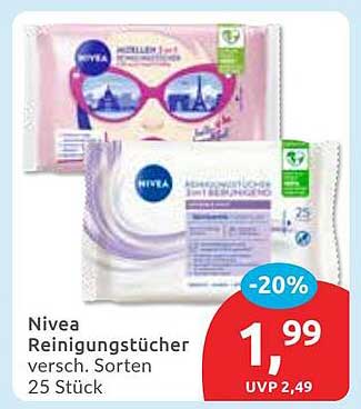 Nivea Reinigungstücher – Verschiedene Sorten, 25 Stück