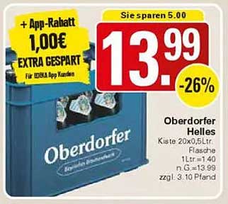 Oberdorfer Helles Kiste 20 x 0,5 L Flasche