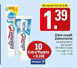 Odol-med3 Zahncreme - verschiedene Varianten 75/125ml