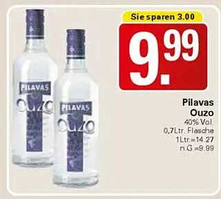 Pilavas Ouzo 0,7L - Jetzt zugreifen!