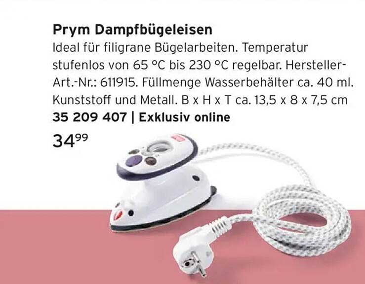 Prym Dampf bügeleisen