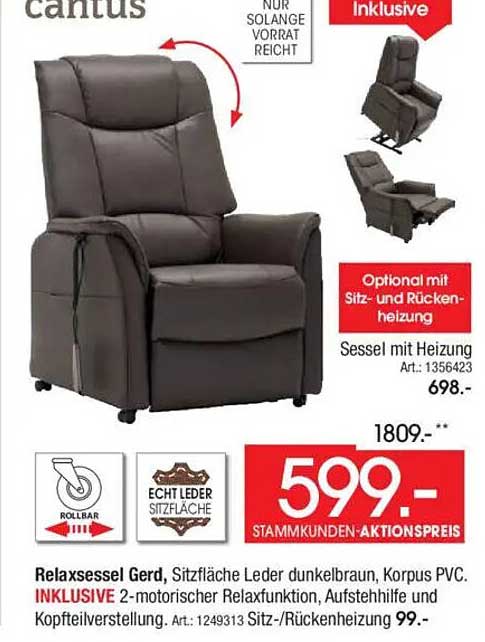 Relaxsessel Gerd - Heizfunktion inklusive